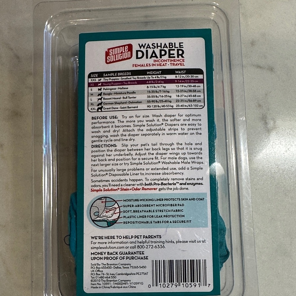 Washable Dog Diaper Cover-Ups - Pink and Turquoise Brand New - Picture 5 of 8